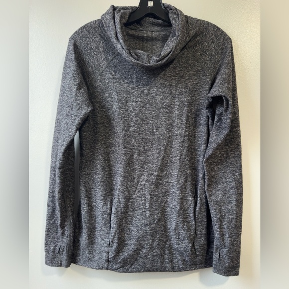Lululemon Make a Move Cowl Neck Long Sleeve Charcoal Gray Women's Sweater Sz 6 - Picture 5 of 8
